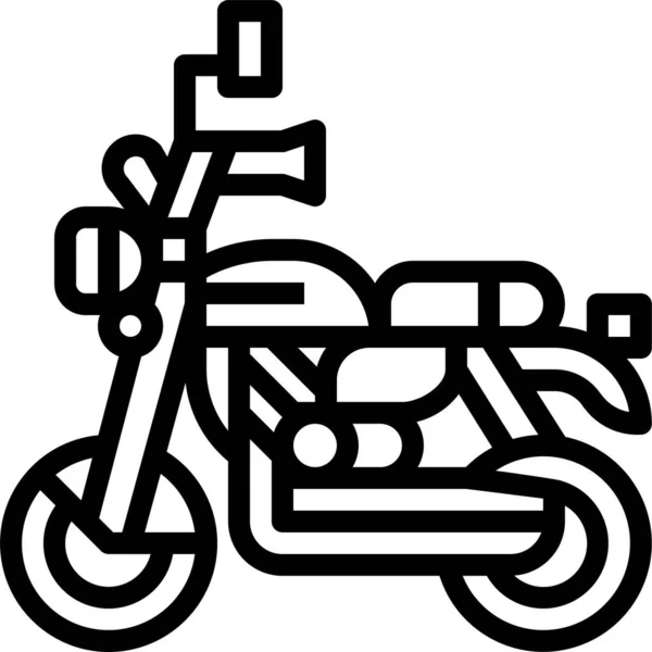 Cruiser Motorrad Motorrad Motorrad Ikone — Stockvektor