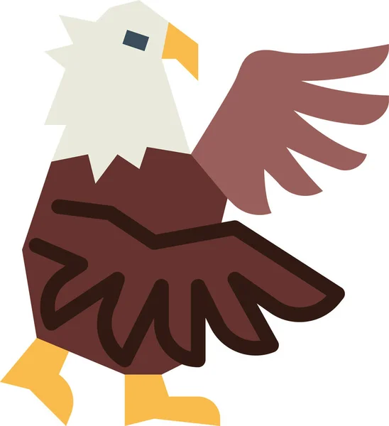Águila Halcón Icono Pájaro — Vector de stock