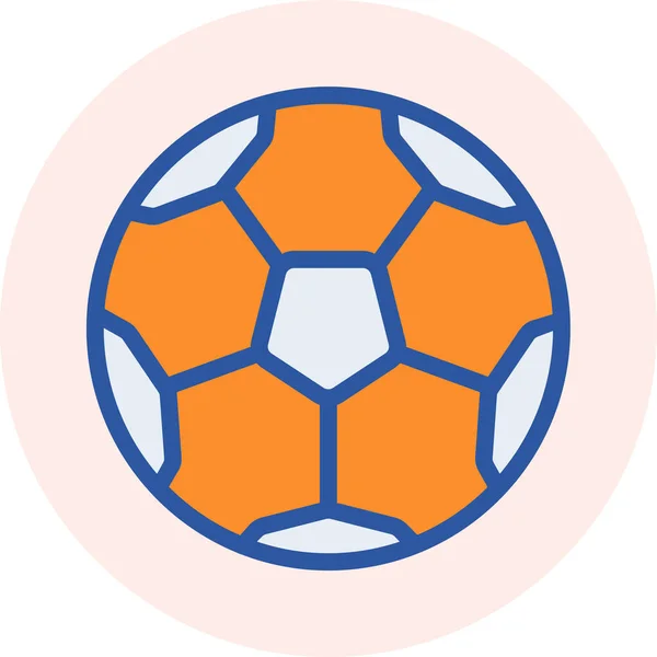 Μπάλα Ποδοσφαίρου Παιχνίδια Εικονίδιο Filled Περίγραμμα Στυλ — Διανυσματικό Αρχείο