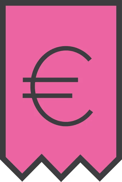 Proyecto Ley Icono Del Euro Negocios Estilo Esquema Lleno — Archivo Imágenes Vectoriales