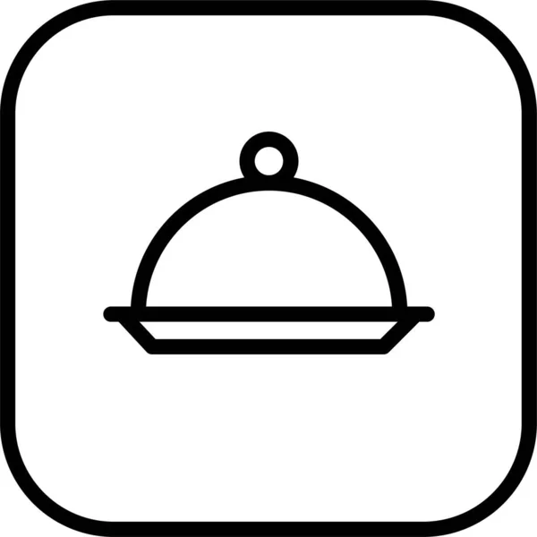 Cocina Fastfood Icono Gastronomía Estilo Del Esquema — Archivo Imágenes Vectoriales