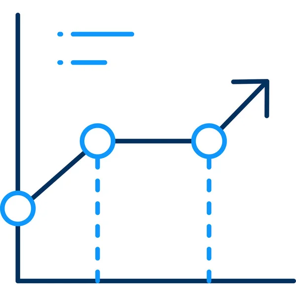 Analyse Geschäftsdiagramm Symbol Umriss Stil — Stockvektor