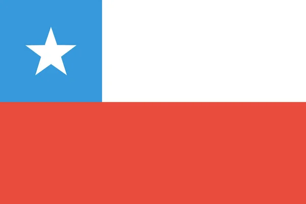 Icône Drapeau Pays Chili Dans Style Plat — Image vectorielle