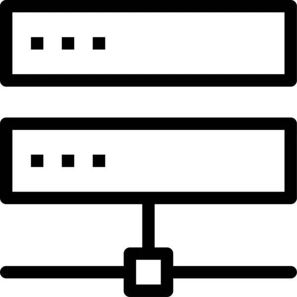 Connexion Base Données Icône Numérique — Image vectorielle