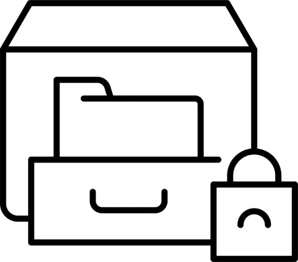 Archive Data Gdpr Icon — Stockvektor