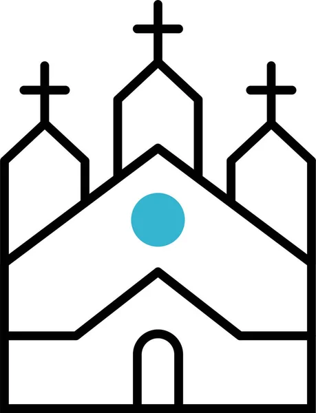 Church Religion Chapel Icon — Stock Vector