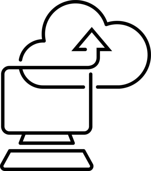 Піктограма Даних Хмарного Комп Ютера — стоковий вектор