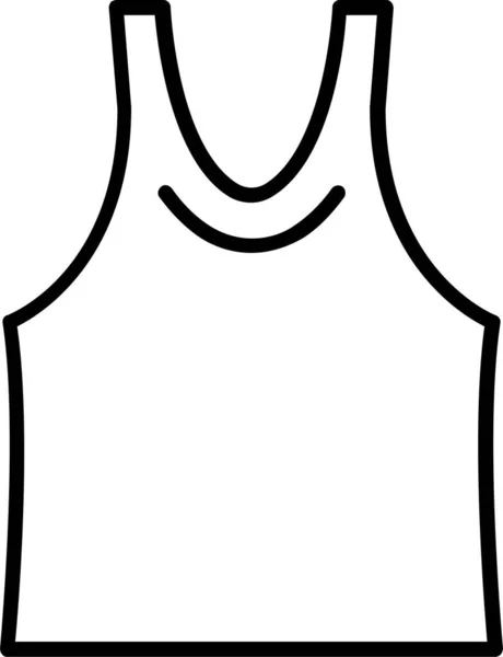 Clothes Shirt Sleeveless Icon — Stock Vector