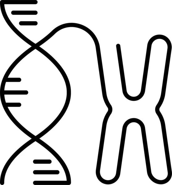 Ícone Gene Dna Cromossómico —  Vetores de Stock