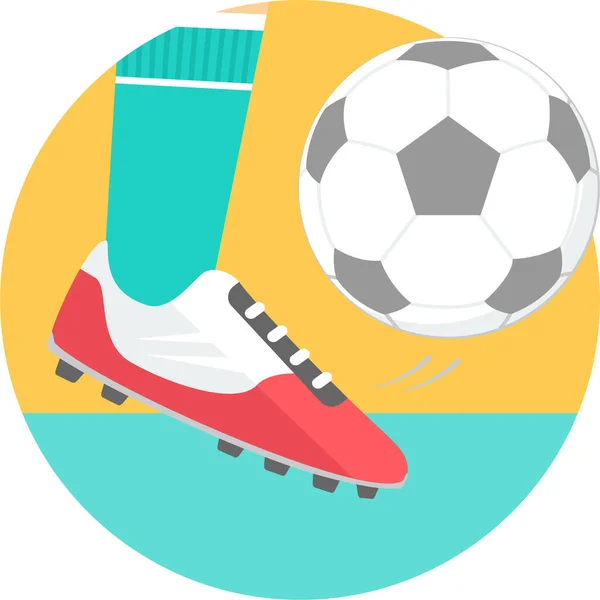 Fifa Spel Fotboll Ikon Platt Stil — Stock vektor