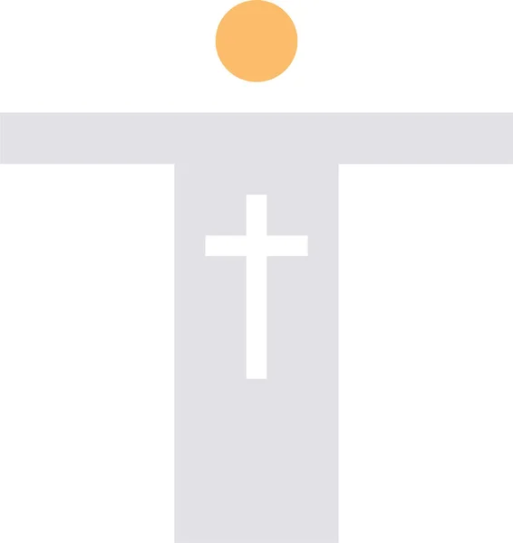 キリスト教徒の十字架のアイコンを平面的に — ストックベクタ