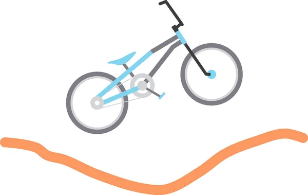 Adventure Bike Bmx Icon Flat Style — Stock Vector