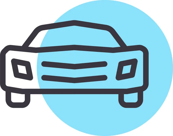 Icono Carrera Lujo Coche Estilo Contorno Lleno — Vector de stock