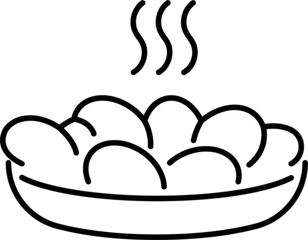 Икона Блюд Булочек — стоковый вектор