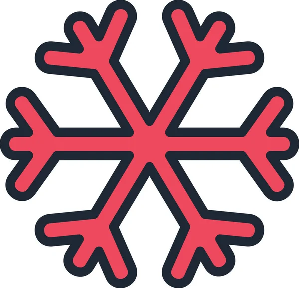 Икона Снежинки Рождества Стиле Заполненной Очертания — стоковый вектор