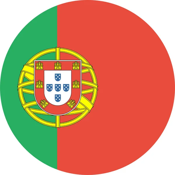 National Flag Portugal Icon Flat Style — 스톡 벡터