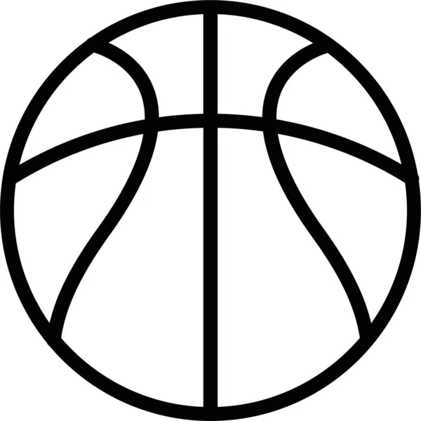 Backetball Ball Sport Icon Outline Style — Διανυσματικό Αρχείο