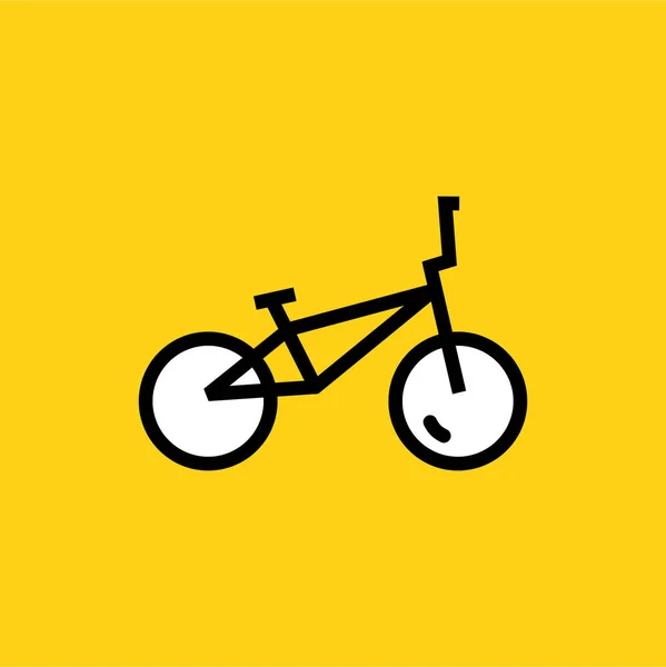 Bicicleta Bmx Icono Del Ciclo Estilo Del Esquema — Vector de stock