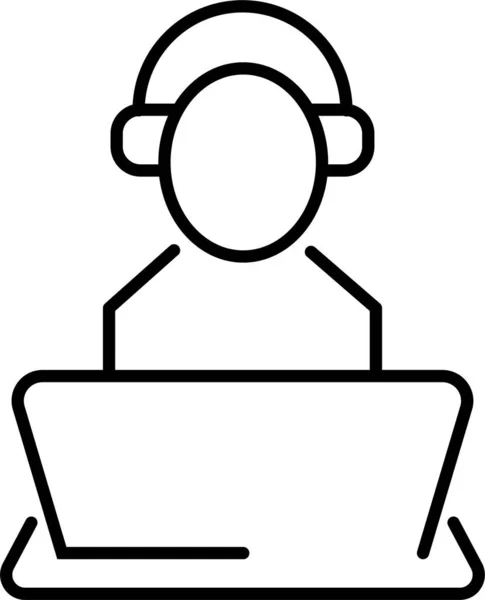 Computer Conference Education Icon — Stock Vector