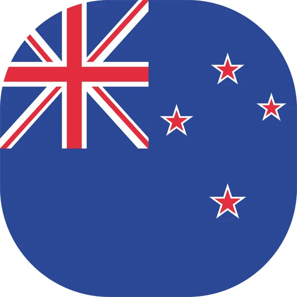 Drapeau Pays Kiwi Icône Dans Style Plat — Image vectorielle