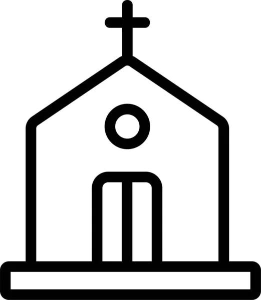 Контурная Икона Церкви — стоковый вектор