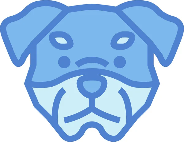 Иконка Собаки Ротвейлера Стиле Заполненного Контура — стоковый вектор