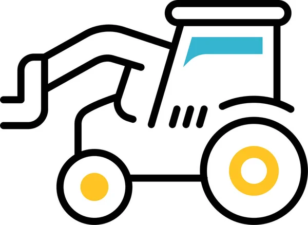 Agricultural Machinery Loader Stacker Icon — Stock Vector
