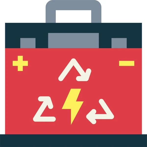 Icono Reciclaje Energía Batería — Vector de stock