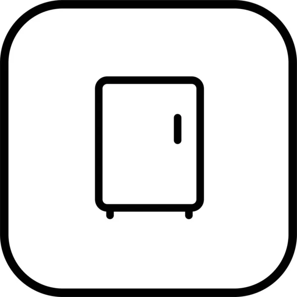 Apparaat Elektronisch Meubelpictogram Contourstijl — Stockvector