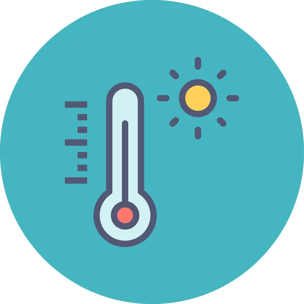 Celsius Fahrenheit Ícone Calor Estilo Esboço Preenchido —  Vetores de Stock