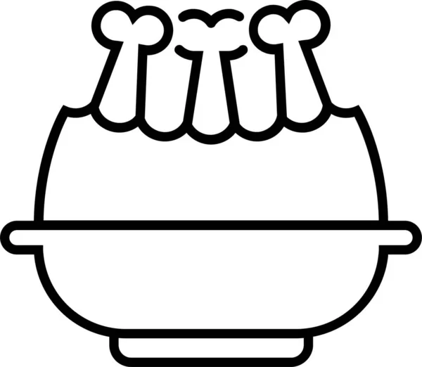 Gerichte Essen Lamm Symbol — Stockvektor