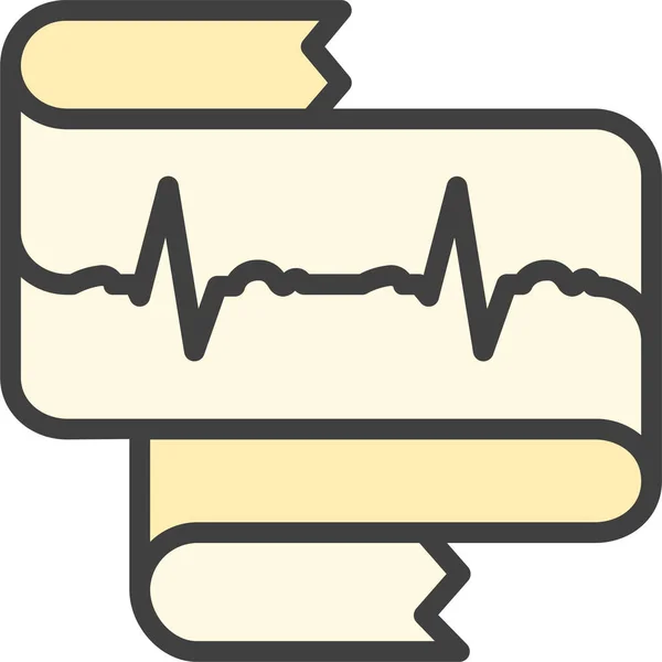 Cardiograma Cardiografia Ícone Eletrocardiograma — Vetor de Stock