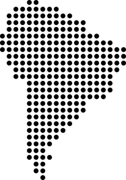 Continente Mapa América Del Sur Icono Estilo Sólido — Vector de stock
