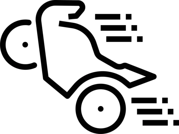 轮廓式的肾上腺素摩托车竞赛图标 — 图库矢量图片