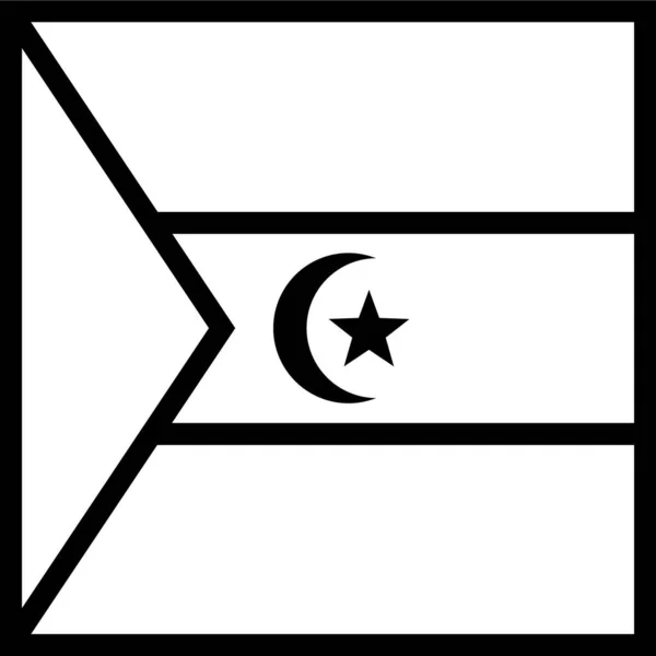 Αφρικανική Σημαία Χώρας Εικονίδιο Στυλ Περίγραμμα — Διανυσματικό Αρχείο