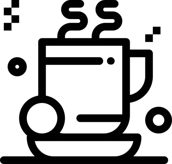 Business Koffiebeker Pictogram Omtrek Stijl — Stockvector