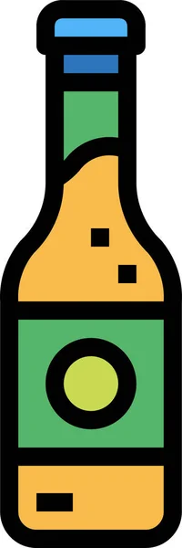Cerveza Botella Bebida Icono — Archivo Imágenes Vectoriales
