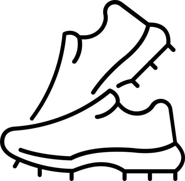 Stollen Schuhe Rugby Ikone — Stockvektor