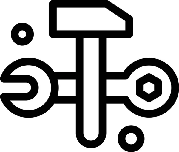 Computerdatenbanken Hammer Symbol — Stockvektor