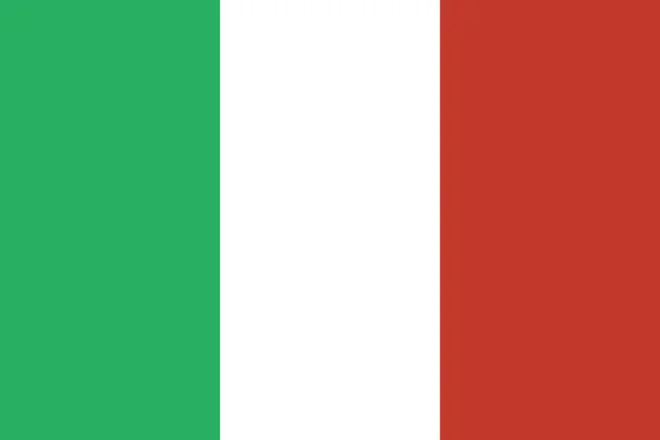 Італійська Ікона Прапора Плоскому Стилі — стоковий вектор
