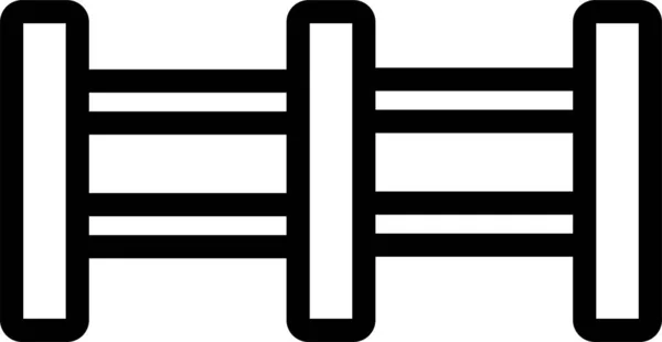 Lineares Symbol Für Gartenzaun — Stockvektor