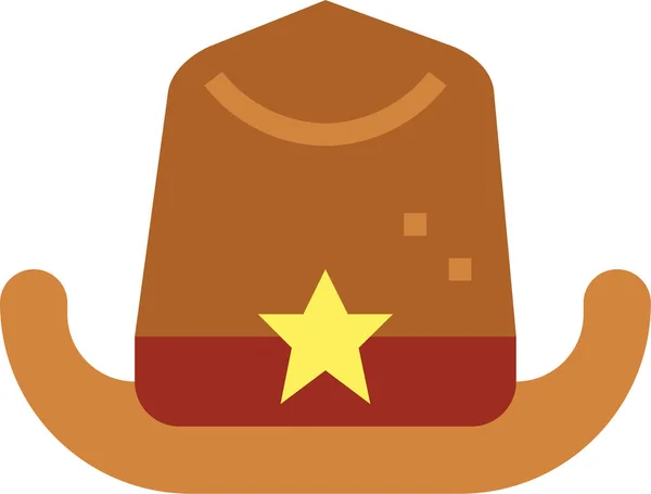 Cowboy Sheriff Star Icon — Stock Vector