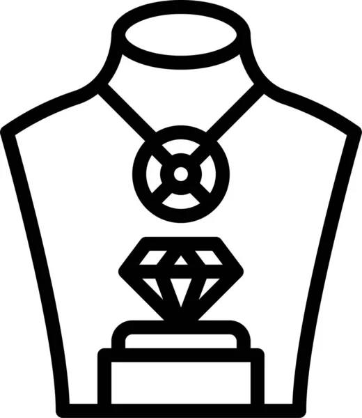 Diamante Gioielli Icona Lusso Nella Categoria Abbigliamento Accessori — Vettoriale Stock