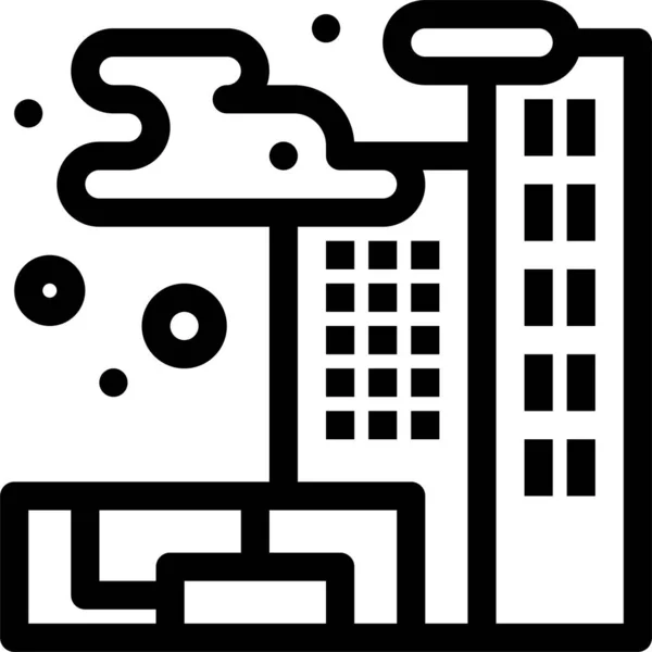 Ikona Znečištění Městského Plynu — Stockový vektor