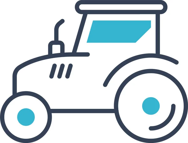Иконка Тракторного Транспорта Стиле Заполненного Контура — стоковый вектор