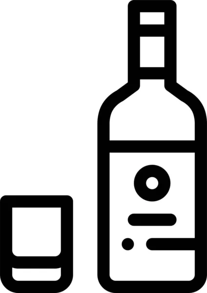 Fles Beker Drinken Pictogram Cultuur Gemeenschappen Categorie — Stockvector