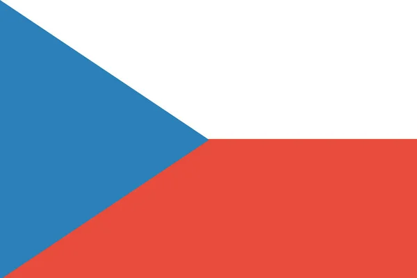 Иконка Чешского Флага Плоском Стиле — стоковый вектор