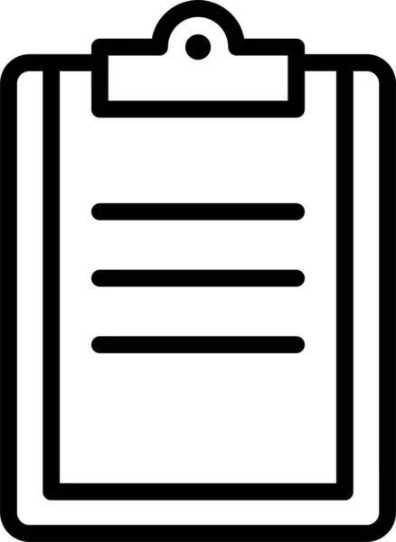 Checkliste Zwischenablage Dokument Symbol Umrissstil — Stockvektor