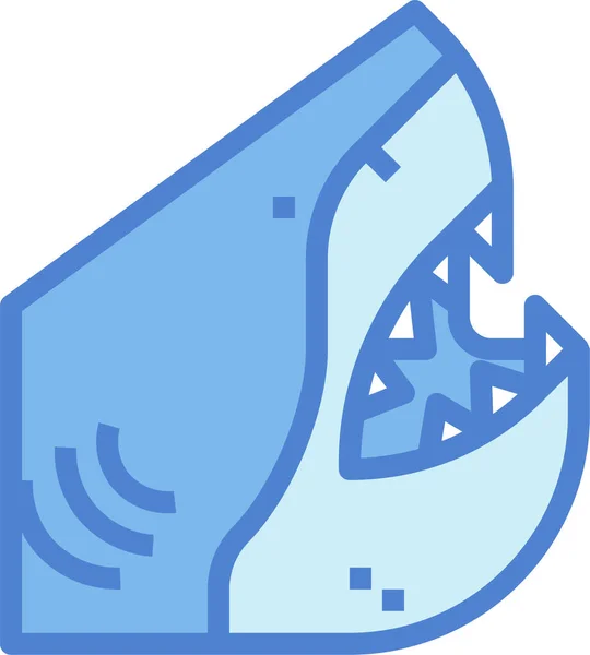 Animal Pescado Océano Icono — Vector de stock