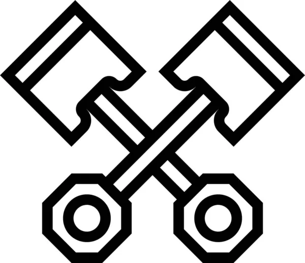 Ikona Doplňkového Válce Vozu Stylu Osnovy — Stockový vektor